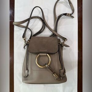Chloe Beige Leather Backpack